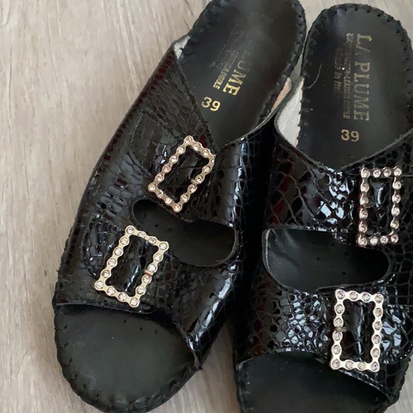 La Plume Patent Mules with some sparkle! Butter soft and hand crafted! - Picture 10 of 10